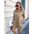 Šaty mikinové dlhý rukáv dámske nadrozmer (XL/2XL ONE SIZE) TALIANSKA MÓDA IMD23843