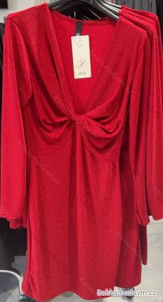 Šaty elegantní třpytivé dlouhý rukáv dámské (S/M ONE SIZE) ITALSKá MóDA IMM23M6319