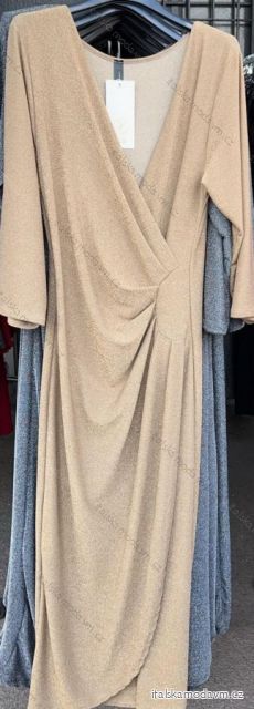 Šaty dlouhé společenské třpytivé dlouhý rukáv dámské (S/M ONE SIZE) ITALSKÁ MODA IMM23M6392