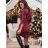 Šaty elegantní košilové vánoční dlouhý rukáv dámské (S/M ONE SIZE) ITALSKÁ MÓDA IMM23M5390