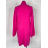 Šaty elegantní úpletové se stojáčkem dlouhý rukáv dámské (S/M ONE SIZE) ITALSKÁ MÓDA IMPBB23Z7008