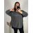 Tunika trblietavá dlhý rukáv dámska nadrozmer (3XL/4XL ONE SIZE) TALIANSKA MÓDA IMWQ23LEIL/DUR biela 3XL / 4XL