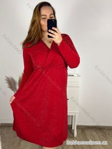 Šaty elegantní dlouhý rukáv dámské (S-3XL) POLSKÁ MÓDA PMWH234411/DU