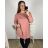 Šaty teplé dlouhý rukáv dámské nadrozměr (3XL/4XL/5XL ONE SIZE) ITALSKÁ MÓDA IM423XIMA/DR 4XL/5XL růžová