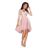 210-11 NICOLLE - dress with longer back with lace neckline - powder pink NMC-210-11/DU ružová S