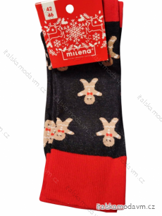 Ponožky Vánoční perníček slabé pánské (38-41,42-46) POLSKÁ MODA DPP20030-5/DR