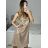 Šaty elegantné trblietavé s flitrami bez rukávov dámske (S/M ONE SIZE) TALIANSKA MóDA IMM23M84269/DUR S/M čierna