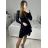 Šaty elegantné flitrové dlhý rukáv dámske (S/M ONE SIZE) TALIANSKA MóDA IMM23M4116/DU S/M zlatá