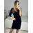 Šaty společenské třpytivé dlouhý rukáv dámské (S/M ONE SIZE) ITALSKÁ MODA IMM23M284A/DUR zlatá S/M