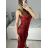 Šaty společenské na ramínka třpytivé dámské (XS/S/M ONE SIZE) ITALSKÁ MÓDA IM323LUFI/DU S/M červená