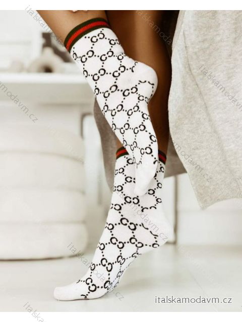Ponožky slabé elegantní vzor dámské (35-40) POLSKÁ MÓDA DPP22239/DR 35-37 bílá