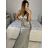 Šaty dlhé spoločenské flitrové dlhé na ramienka dámske (S/M ONE SIZE) TALIANSKA MODA IMM23M24589