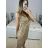 Šaty dlhé elegantné na ramienka dámske (S/M ONE SIZE) TALIANSKA MODA IM323VIOLA
