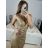 Šaty dlhé elegantné na ramienka dámske (S/M ONE SIZE) TALIANSKA MODA IM323VIOLA