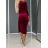 Šaty sametové elegantný dlhý rukáv dámske (S/M ONE SIZE) TALIANSKA MÓDA IMD23861/DU čierna S/M