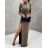 Šaty dlouhé elegantní se stojáčkem dlouhý rukáv dámské (S/M ONE SIZE) ITALSKÁ MÓDA IMWCH234476/DR - Barva   červená - Velikost   S/M