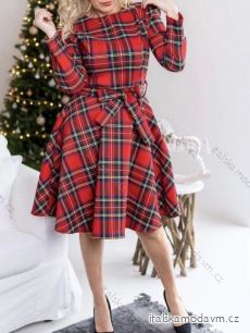 Šaty vánoční dlouhý rukáv dámské (S/M ONE SIZE) ITALSKÁ MÓDA IMHMS23075