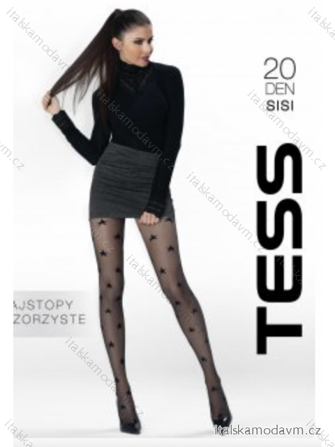 Punčocháče dámské vzorované hvědy 20DEN (158-180) TESS TES23SISI