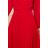 Šaty společenské dlouhý rukáv dámské (vel. L )ITALSKÁ MODA 313-5-ISABELLE/DR červená L