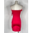 Šaty krátké společenské bez rukávu dámské (S/M ONE SIZE) ITALSKÁ MÓDA IMPBB23A10651
