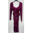Šaty elegantní dlouhý rukáv dámské (S/M ONE SIZE) ITALSKÁ MÓDA IMPBB2324360