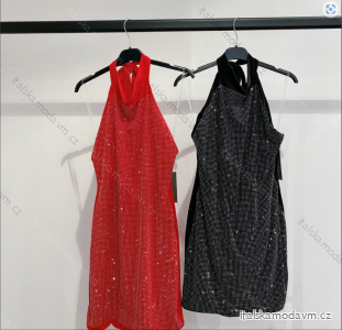 Šaty krátké třpytivé bez rukávu dámské (S/M ONE SIZE) ITALSKÁ MÓDA IMPMD234597