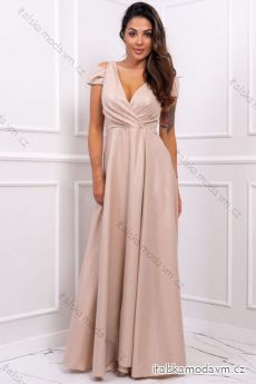 Šaty dlouhé elegantní společenské bez rukávu dámské nadrozměr (36-52) POLSKÁ MÓDA PMLBF23GALA1