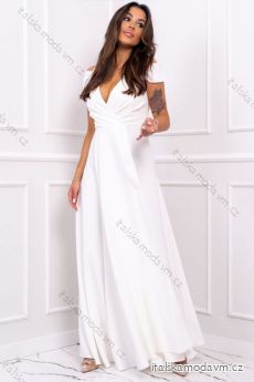 Šaty dlouhé elegantní společenské bez rukávu dámské nadrozměr (36-52) POLSKÁ MÓDA PMLBF23GALA8