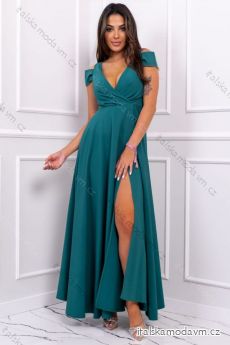 Šaty dlouhé elegantní společenské bez rukávu dámské nadrozměr (36-52) POLSKÁ MÓDA PMLBF23GALA11