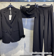 Souprava elegantní sako, kalhoty dlouhé a top dámský (S/M ONE SIZE) ITALSKÁ MÓDA IMPGM2317886