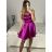 Šaty elegantné spoločenské na ramienka dámske (S/M ONE SIZE) TALIANSKA MóDA IM322461/UL tmavě vínová