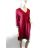 Šaty volnočasové dlouhý rukáv dámské (S/M/L ONE SIZE) ITALSKÁ MÓDA IMD23769 tmavě modrá M/L
