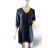 Šaty volnočasové dlouhý rukáv dámské (S/M/L ONE SIZE) ITALSKÁ MÓDA IMD23769 tmavě modrá M/L
