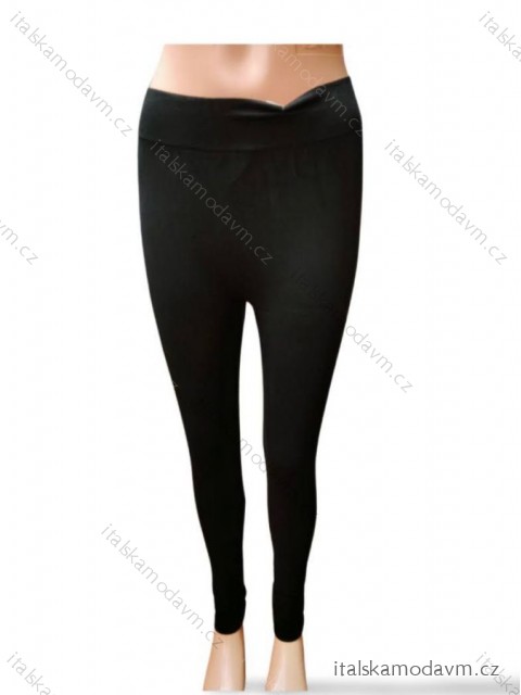 Legíny  slabé dlhé bambusové dámske (S/M/L-XL/2XL)) POĽSKÁ MÓDA DPP23919/DR čierna XL/2XL