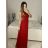 Šaty dlouhé elegantní s flitry na ramínka dámské (S/M ONE SIZE) ITALSKÁ MÓDA IMPMD2329979C