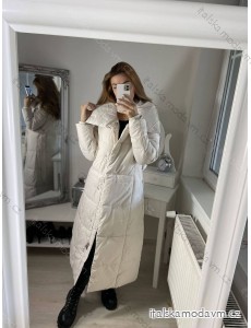 Kabát zimní dámský (S-2XL) POLSKÁ  MÓDA HAG3-3019-WHITE/DR