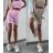 Súprava letný croptop a kraťasy dámska (S/MM/L) TALIANSKA MÓDA IMWE232057