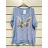 Tunika oversize 3/4 dlhý rukáv dámska (S/M ONE SIZE) TALIANSKA MÓDA IMPSH2423606A