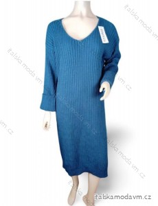 Šaty pletené dlouhý rukáv dámské (L/XL ONE SIZE) ITALSKá MóDA IMC23483