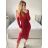 Šaty elegantní flitrové dlouhý rukáv dámské (S/M ONE SIZE) ITALSKá MóDA IMM23M30557