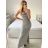 Šaty spoločenské dlhé trblietavé na ramienka dámske (S/M ONE SIZE) TALIANSKA MODA IMM23M51395