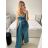 Šaty dlouhé elegantní společenské na ramínka dámské (S/M ONE SIZE) ITALSKÁ MÓDA IMPBB23B23376/DU S/M Černá