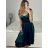 Šaty elegantní na ramínka dámské (S/M ONE SIZE) ITALSKÁ MÓDA IMWGB234466/DU vínová S/M