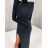 Šaty dlouhé elegantní se stojáčkem dlouhý rukáv dámské (S/M ONE SIZE) ITALSKÁ MÓDA IMWCH234476/DR - Barva   červená - Velikost   S/M