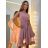 Šaty elegantné letné bez rukávov dámske (S/M/L ONE SIZE) TALIANSKA MÓDA IMHMS23NELA/DU - Farba   mintovou - veľkosť   M / L