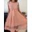 Šaty elegantní letní bez rukávu dámské (S/M/L ONE SIZE) ITALSKÁ MÓDA IMHMS23NELA/DU - Barva   oranžová - Velikost   M/L