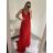Šaty dlhé elegantné spoločenské na ramínka dámske (M/L ONE SIZE) TALIANSKA MóDA IM42380566