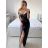 Šaty společenské carmen elegantní dámské (S/M ONE SIZE) ITALSKá MODA IMS235378/DU S/M Černá
