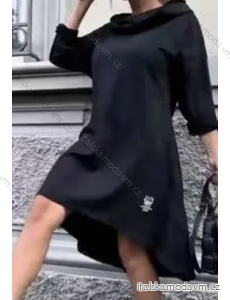 Šaty mikinové dlouhý rukáv dámské (S/M ONE SIZE) ITALSKÁ MÓDA IMPLI2434827-30860