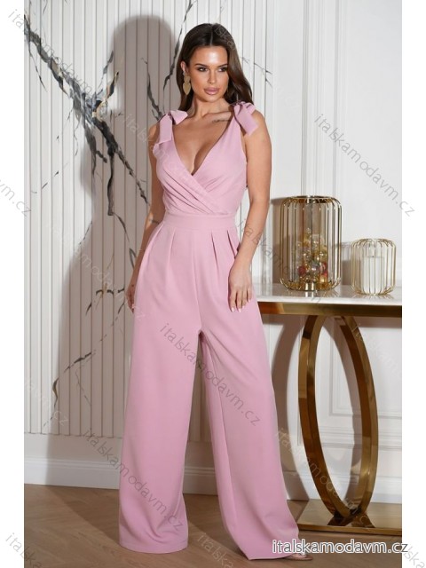 Overal dlouhý společenský bez rukávu dámský (34-42) POLSKÁ MÓDA PMLBC24304-20 růžová 42